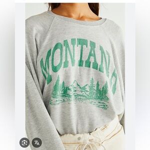 original retro brand Montana Sweatshirt vintage Heather gray xs